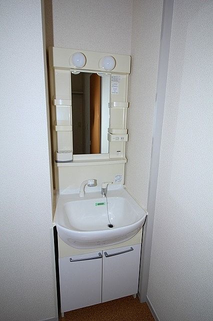 朝の身支度にも便利なシャワー付き洗面台 朝の身支度にも便利なシャワー付き洗面台