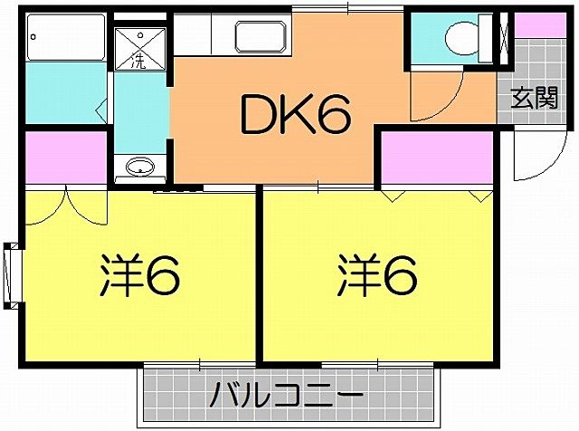 間取り 仙台市太白区八木山東 賃貸アパート