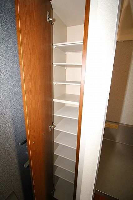 玄関横に下駄箱がついているので、片付いた玄関がキープできます 玄関横に下駄箱がついているので、片付いた玄関がキープできます