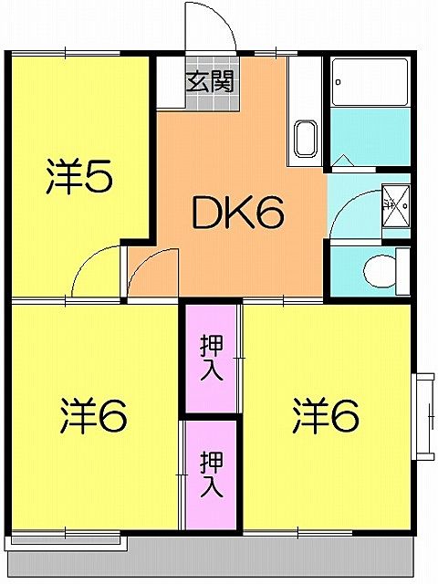間取り 仙台市太白区大野田 アパート 間取り