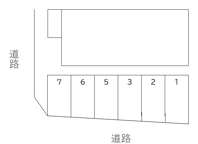 配置図 仙台市太白区長町南 アパート 駐車場