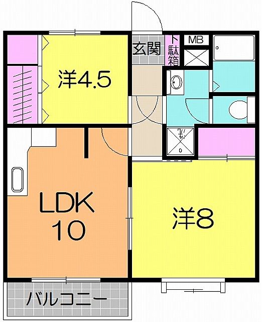 間取り 宮城県仙台市太白区 賃貸マンション 間取り 2LDK