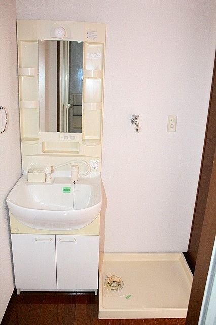 朝の身支度にも便利なシャワー付き洗面台　１Ｋではめずらしい洗面脱衣所