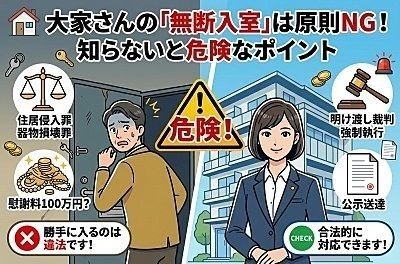 大家さんの「無断入室」は原則NG！　知らないと危険なポイント